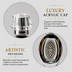 Empty Fancy Golden Perfume Bottel 30ml- Modle No 255