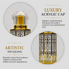 Empty Fancy Golden Perfume Bottel 50ml- Modle No 346
