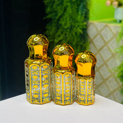 3,6,12ml fancy Golden Attar bottle - Modle No 715